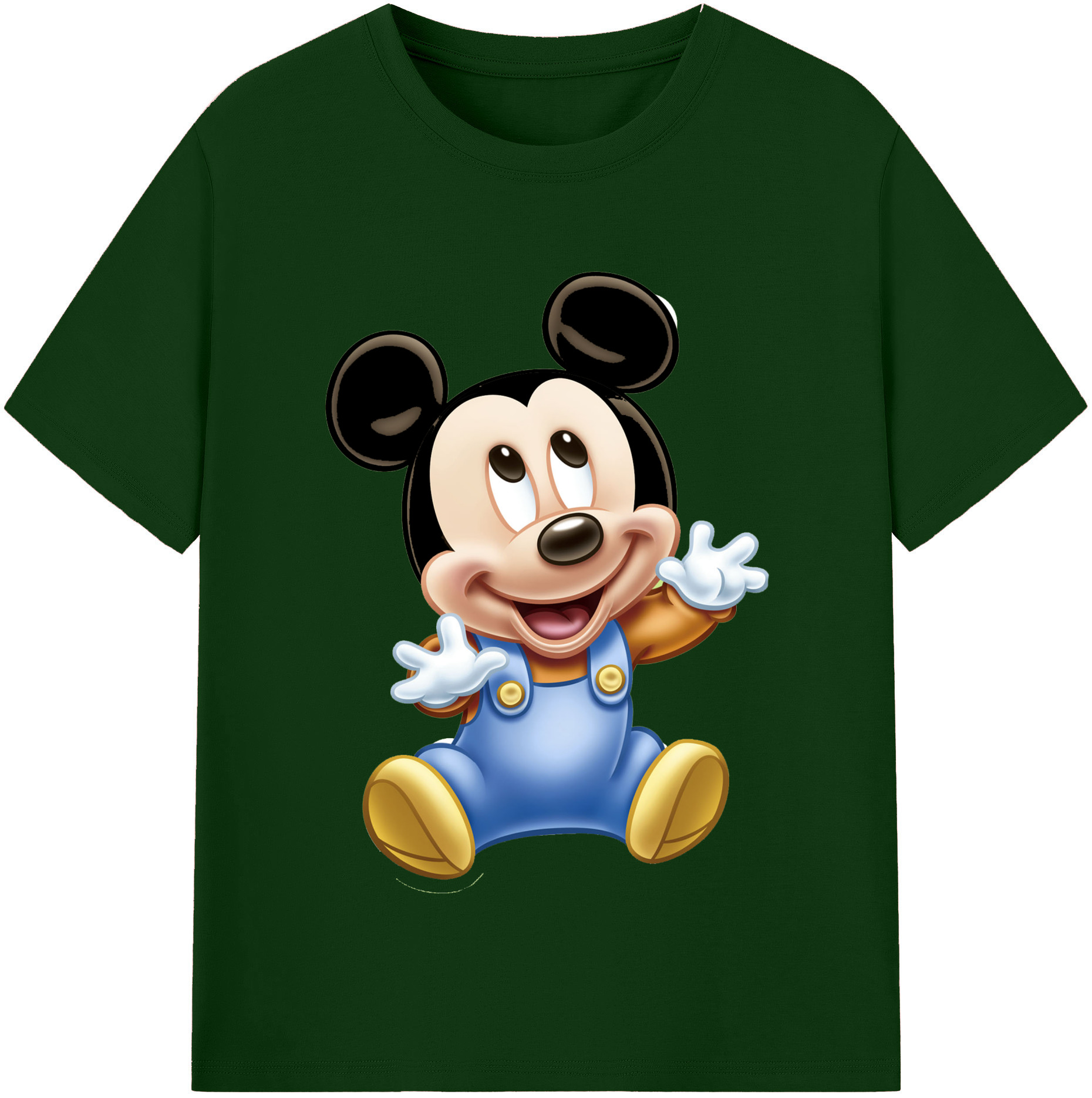 （画像用） ミッキーマウス Mickey Mouse 綿100％半袖Tシャツ（フロントプリント）